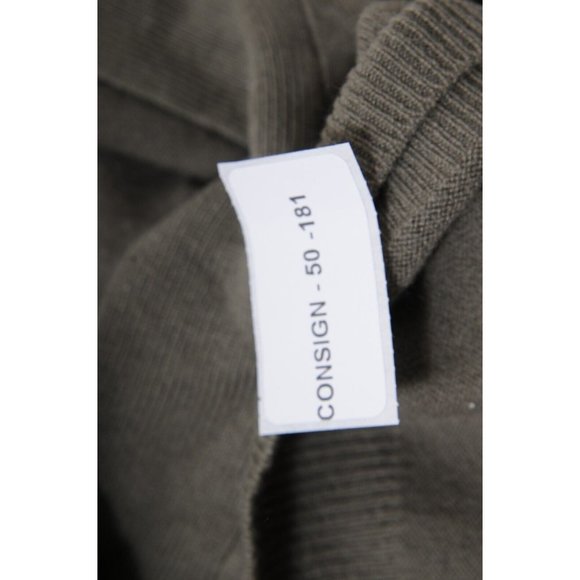 Marni Womens U Neck Sweater Size 40 Olive Green Cashmere Pullover Long Sleeve - Picture 14 of 14